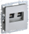 BRITE Розетка компьютерная двойная RJ45 кат.5E РК10-2-БрА алюминий BRITE Розетка компьютерная двойная RJ45 кат.5E РК10-2-БрА алюминий