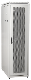 Шкаф сетевой 19дюйм LINEA N 28U 600х1000 мм с L-профилями перфные двери серый