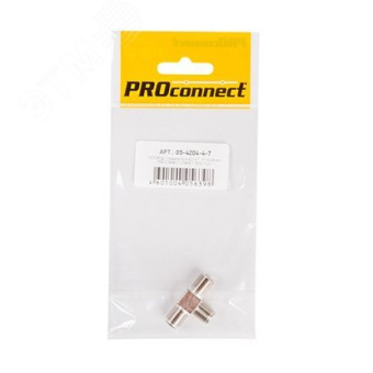 Переходник антенный, (3-гнезда F), тройник PROconnect