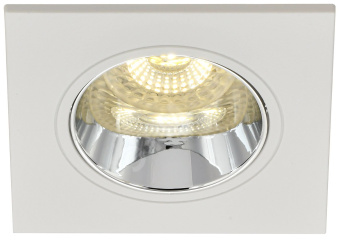 LIGHTING Светильник 4107 встраиваемый поворотный под лампу GU10 белый/хром пластик IEK