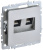 BRITE Розетка компьютерная двойная RJ45 кат.5E РК10-2-БрА алюминий BRITE Розетка компьютерная двойная RJ45 кат.5E РК10-2-БрА алюминий