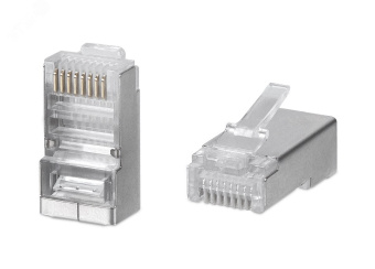 Коннектор RJ-45 под витую пару, быстрой установки,кат.5e экранированный
