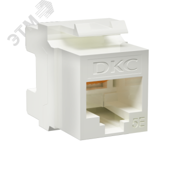 Модуль Keystone RJ45 CAT5E неэкр180 градусов белый