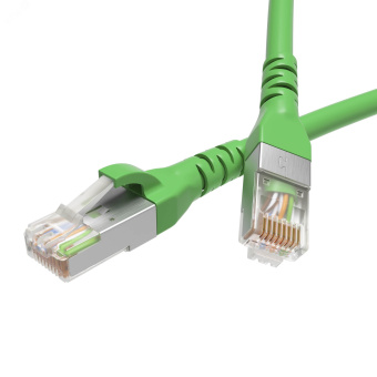 Патч-корд экранированный CAT6 F/UTP 4х2 LSZH зелёный 0.5м