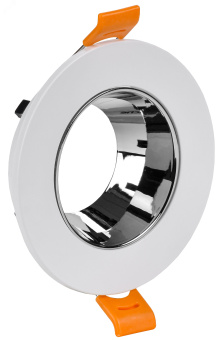 LIGHTING Светильник 4106 встраиваемый поворотный под лампу GU10 белый/хром пластик IEK