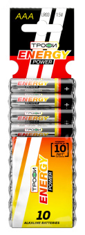 Батарейка Трофи LR03-10BL ENERGY POWER Alkaline (100/800/40000)