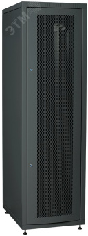 Шкаф LINEA E 42U 600х800мм двери 2шт перфорирова нная и металлическая черный