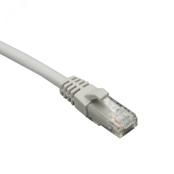 Патч-корд UTP 6 4x2 24AWG (7x0.2mm) Cu LSZH серый 1м
