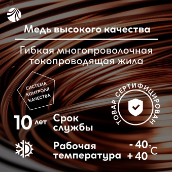 Провод ПВС 2х1.5 белый ТРТС(10м)