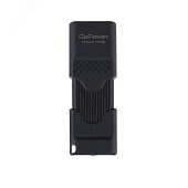 Флеш накопитель 16GB SLIDER, USB 2.0, выдвижной, черный