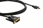Кабель HDMI M на DVI M, 1.8 м., черный