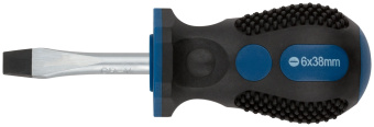Отвертка ''Универсал'', CrV сталь, прорезиненная ручка, Профи 6х38 мм SL