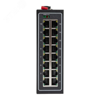 Коммутатор промышленный неуправляемый U-16T, 16 портов 10/100Base-T(X) RJ45, монтаж на динрейку TSX EKF