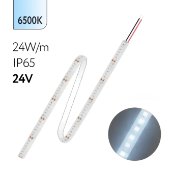FL-Strip 2835 | 24V IP65 6500K 24W/m 2500Lm/m | Катушка - 5 метров | - Светодиодная лента FOTON LIGHTING