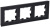 BRITE Рамка 3 поста РУ-3-2-БрЧ стекло черный BRITE Рамка 3 поста РУ-3-2-БрЧ стекло черный
