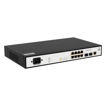 Коммутатор управляемый (L2), PoE 8 портов RJ45, 10/100/1000 Мб/с, 2хSFP, 124 Вт