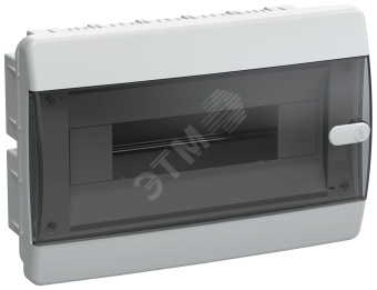 Корпус пластиковый встраиваемый на 12 модулей ЩРВ-П-12 IP41 UNION Compact черная прозрачная дверь