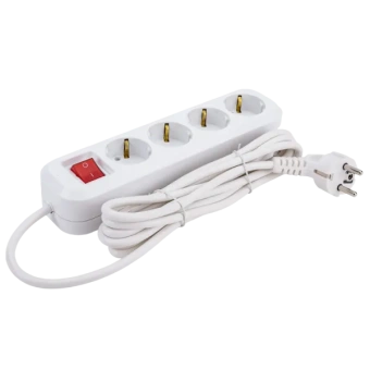 4х3м | 13А / 2990W / IP20 / С выключателем / С заземлением / ПВС 3х1 | - Удлинитель бытовой UNIVersal
