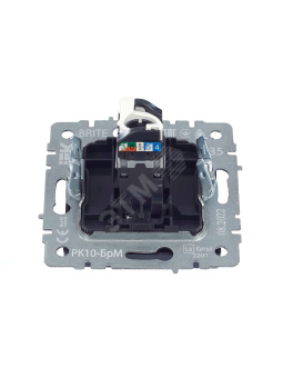 BRITE Розетка компьютерная RJ45 кат.5E РК10-БрМ маренго