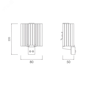 Обогреватель с клеммной колодкой P=150W 110-230V