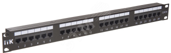 Патч-панель 1 юнит категория 6 UTP 24 порта (Dual)