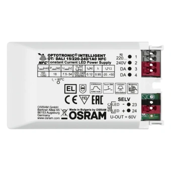 OTi DALI 15/220...240/1A0 | 15W 150-1050мА 7,5-54V | DALI2/NFC | 95x53x30мм - драйвер для светодиодов OSRAM