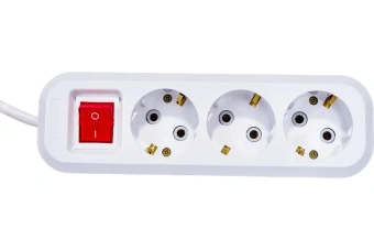 3х3м | 13А / 2990W / IP20 / С выключателем / С заземлением / ПВС 3х1 | - Удлинитель бытовой UNIVersal