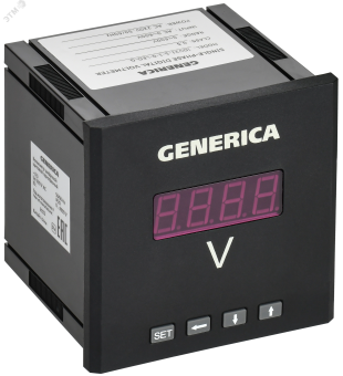 Вольтметр цифровой щитовой однофазный 96х96мм LED GENERICA