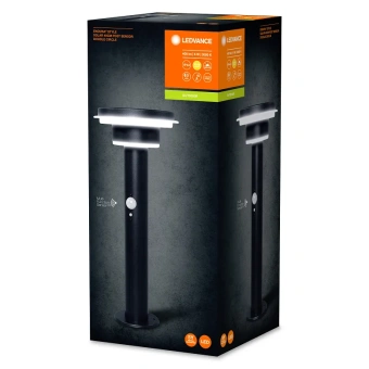 6W/3000K SOLAR+SENSOR h=400mm IP44 400Lm (ENDURA LED STYLE 2CIRCLE) Чёрный - Уличный садово-парковый светильник на солнечной батарее LEDVANCE