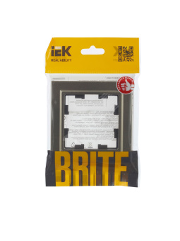BRITE Рамка 1 пост РУ-1-БрШ шампань