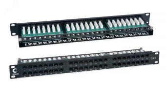 Патч-панель IDC-1U высокой плотности 19', 1U, 48 портов RJ-45, категория 6, Dual IDC