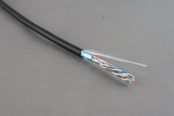 Витая пара экран FTP F/UTP категория 5e 4 пары 24 AWG одножильный внешняя прокладка (100м)