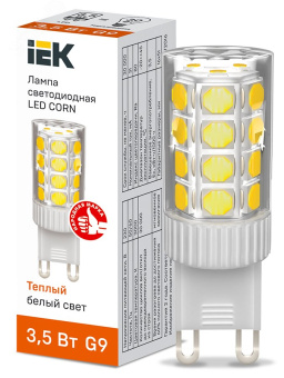 Лампа светодиодная CORN капсула 3,5Вт 230В 3000К керамика G9 IEK