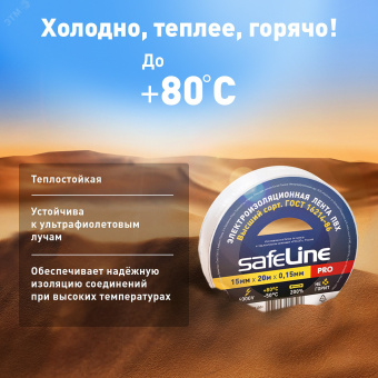 Изолента ПВХ белая 15мм 20м Safeline