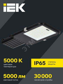 Светильник светодиодный консольный ДКУ 1013-50Д 5000К IP65 IEK