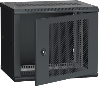 Шкаф LINEA W 9U 600x450 мм дверь перфорированная RAL9005
