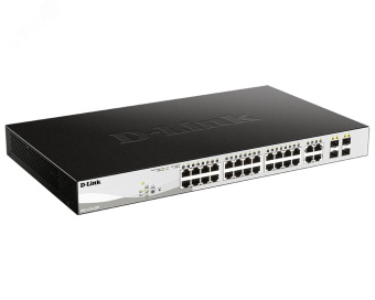 Коммутатор управляемый L3 28 портов 10/100/1000Base-T, 2х10GBase-T, 2хSFP+