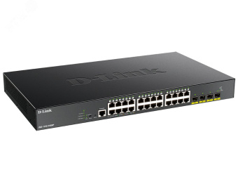 Коммутатор управляемый L2 24 порта GE/SFP+  100 1000 10000 (10G) Мб/с PoE 370Вт