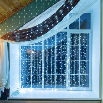 Гирлянда Твинкл Лайт 15 м, темно-зеленый ПВХ, 120 LED, белый