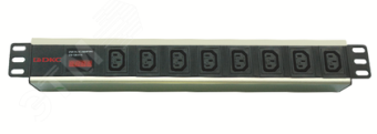 Блок розеток для 19 шкафов, 8 розеток IEC60320 С13, амперметр