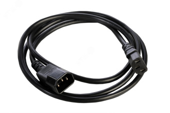 Шнур питания с заземлением IEC 60320 C13/IEC 60320 C14 10А/250В (3x1) 1.8 м