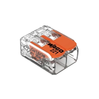 221-412 2-х контактная, многоразовая, 32A 450V - клемма WAGO 221-412
